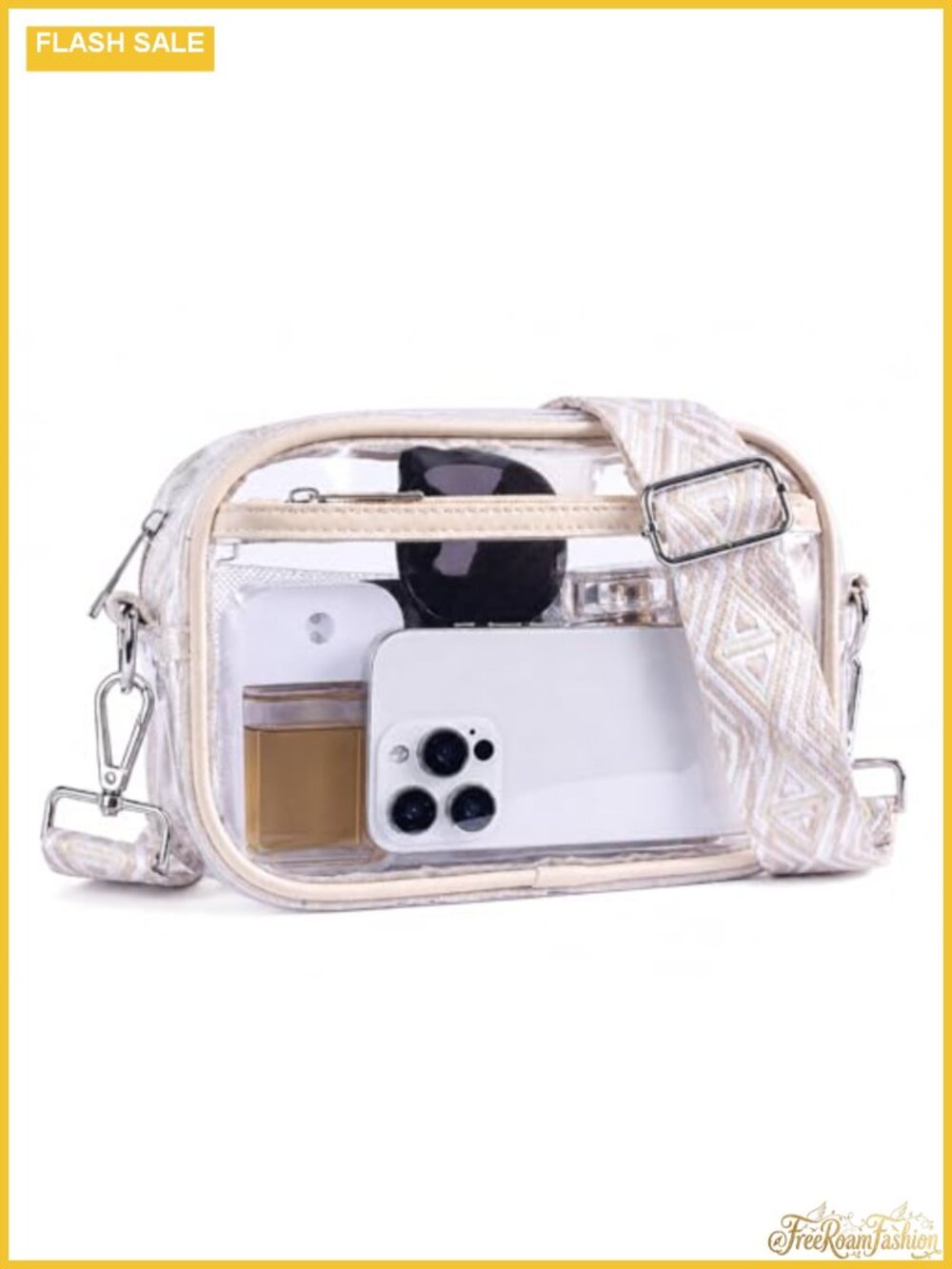 Clear Crossbody Bag Stadium Concert Festival Purse Adjustable Strap